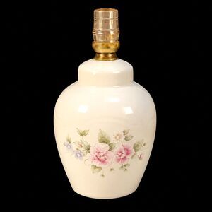 Vintage Pfaltzgraff Tea Rose Stoneware Ginger Jar Style 9" WORKING Table Lamp